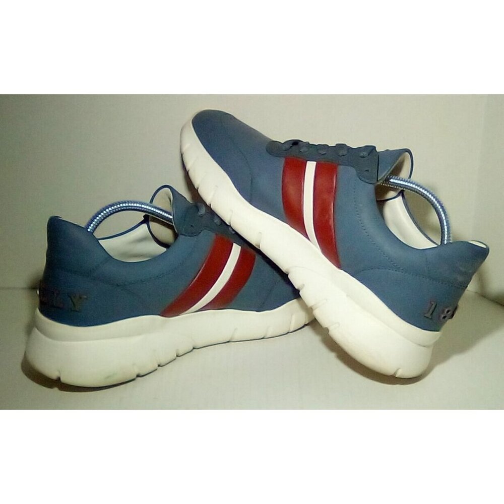 Men’s Sz 10D BALLY 1851 Navy Blue Sneakers Made in Switzerland Shoes